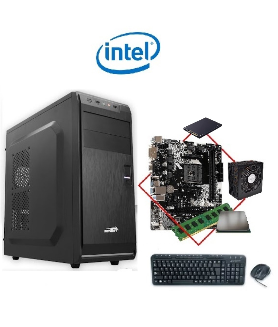 PC INTEL I5 10400 8G SSD480 TEC MOUSE WIFI