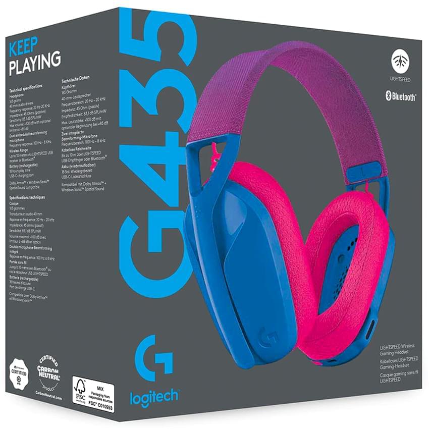 AURICULAR C/MIC LOGITECH G435 BLUE GAMING INALAMBRICO