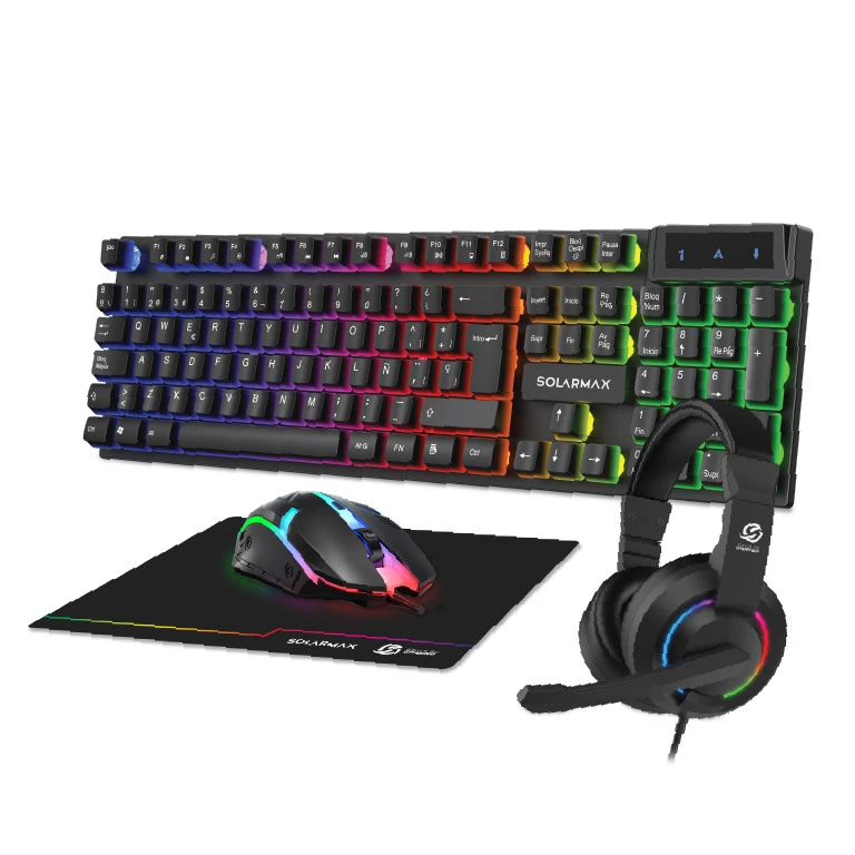 TEC+MOUSE+AUR+PAD GAMER SOLARMAX USB 26001IC04170598