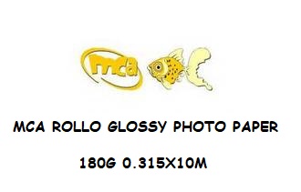 MCA ROLLO GLOSSY PHOTO PAPER 180G 0.22X10M GP1804