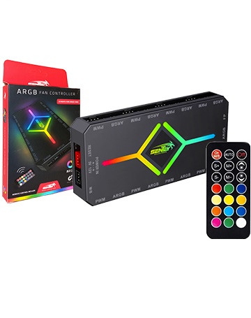 SENTEY FAN CONTROLLER ARGB PWM CTROL REMOTO CONTROLADORA
