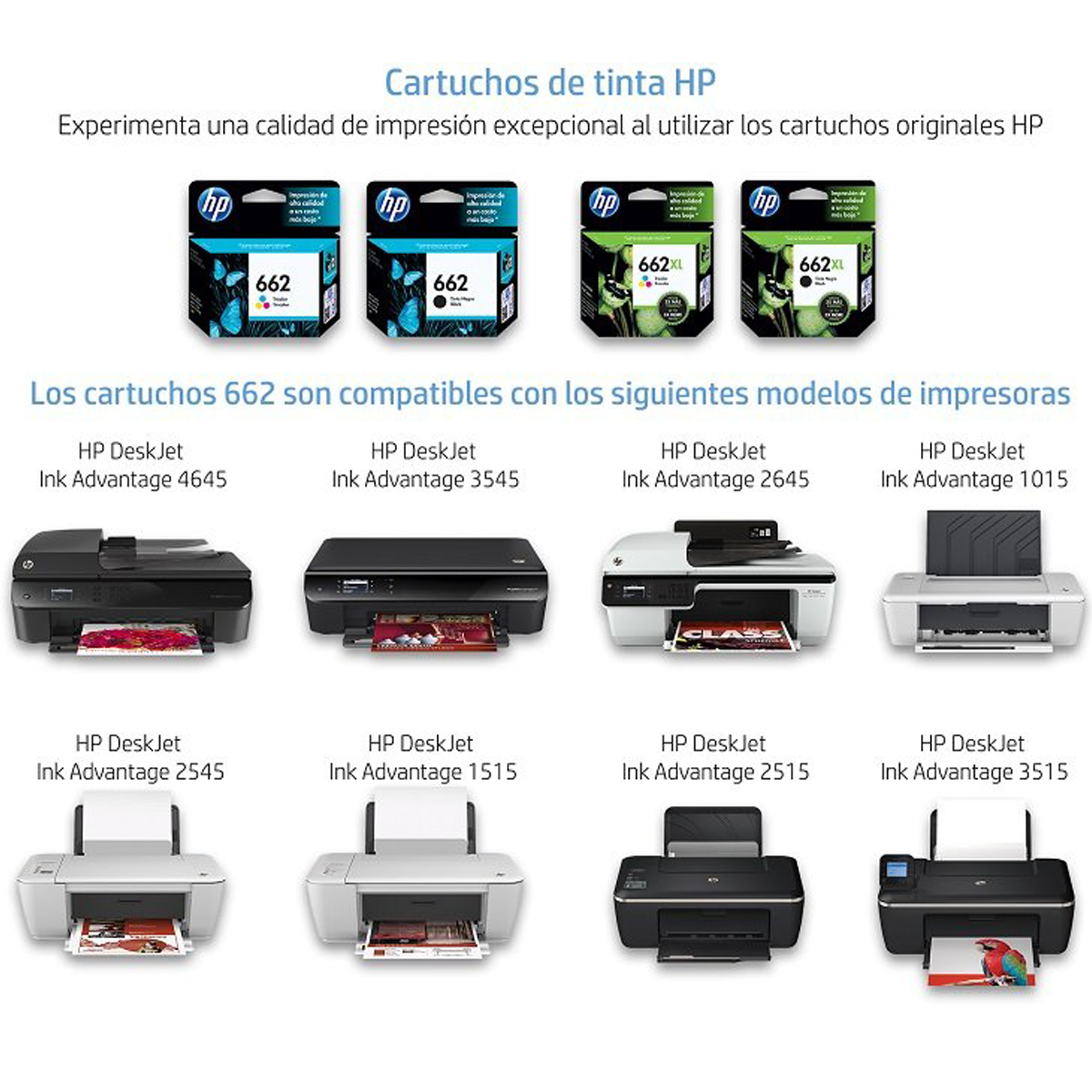 CARTUCHO ORIGINAL HP 662 NEGRO CZ103AL 2515 3515 2545 3545 4645