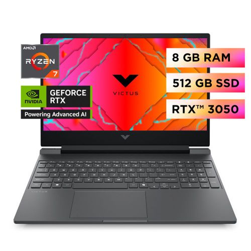 NOTEBOOK HP VICTUS GAMING RYZEN 7 8GBDDR5 RTX 3050 6GB SSD 512 15.6 FHD 144HZ