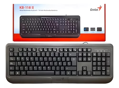 TECLADO USB GENIUS KB-118 II NEGRO