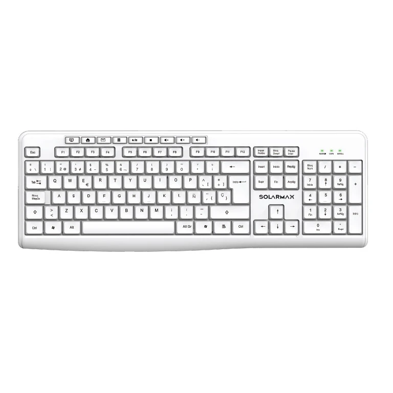TECLADO +MOUSE WIRELESS SOLARMAX BLANCO 26001IC04170598 INALAMBRICO
