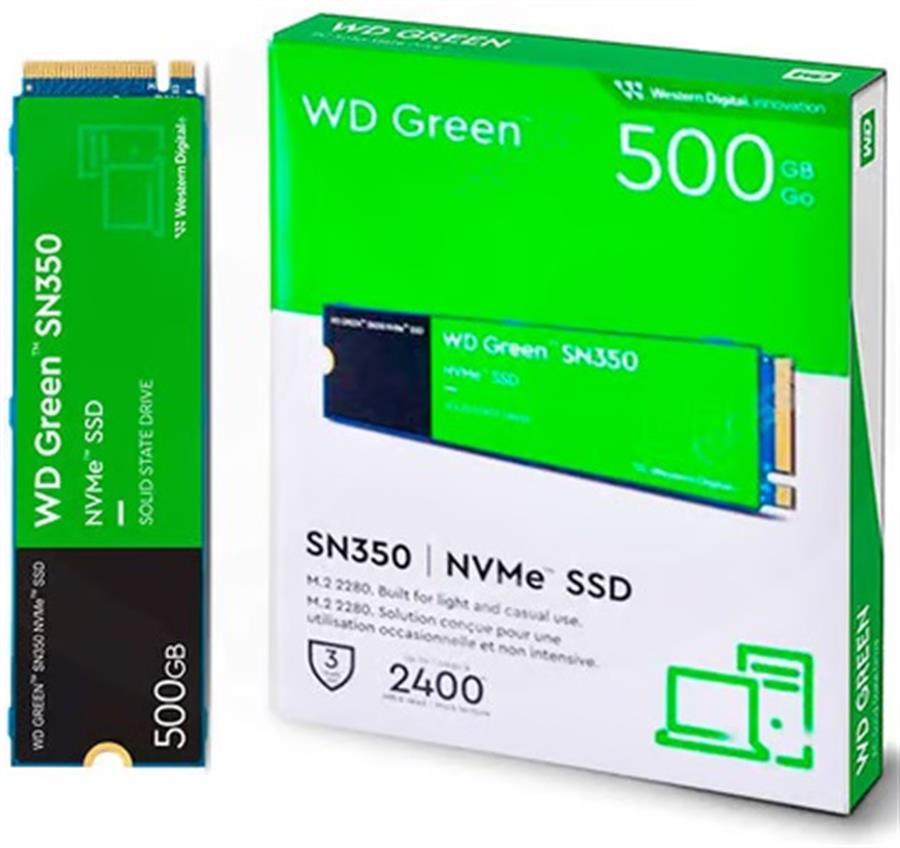 DISCO SOLIDO SSD M2 PCIE NVME 500GB W.D. GREEN SN350 G3