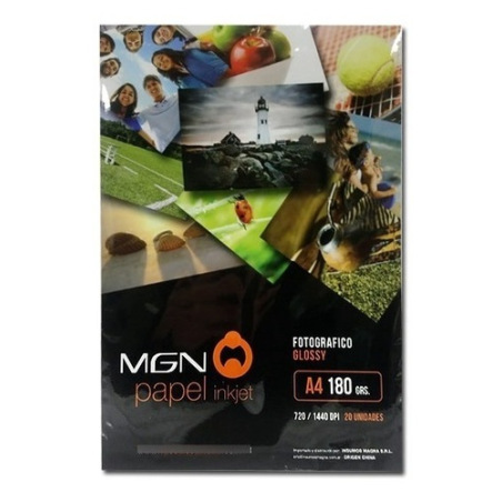 PAPEL A4 PHOTO GLOSSY 180G X20