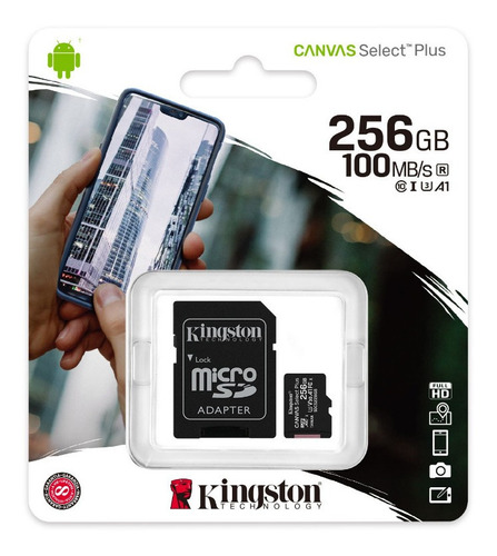 MEMORIA MICRO SD 256GB CLASE 10 UHS-I 100mb/s