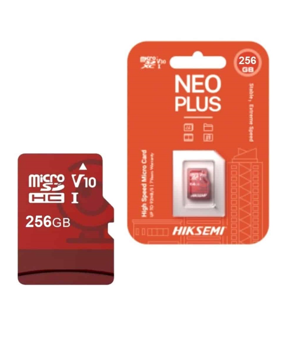 MEMORIA MICRO SD 256GB NEO PLUS C/ADAP HIKSEMI VIDEOVIGILANCIA