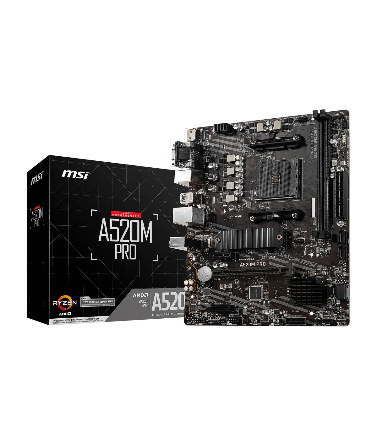 MOTHER AM4 MSI A520M -A PRO 3RA 5TA GEN