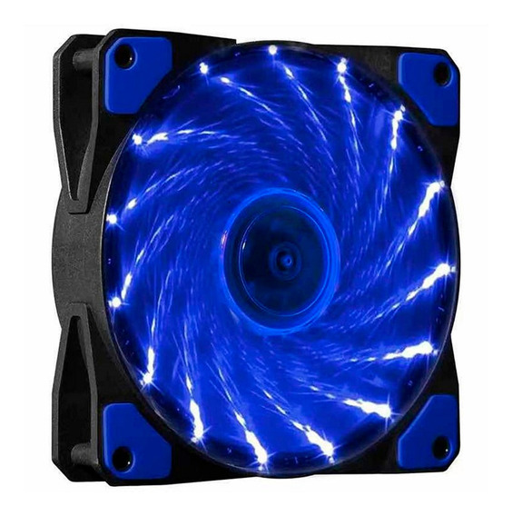 FAN COOLER 12CM CON 15 LEDS AZUL