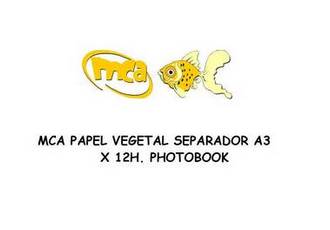 MCA PAPEL VEGETAL SEPARADOR A3 X 12H. PHOTOBOOK