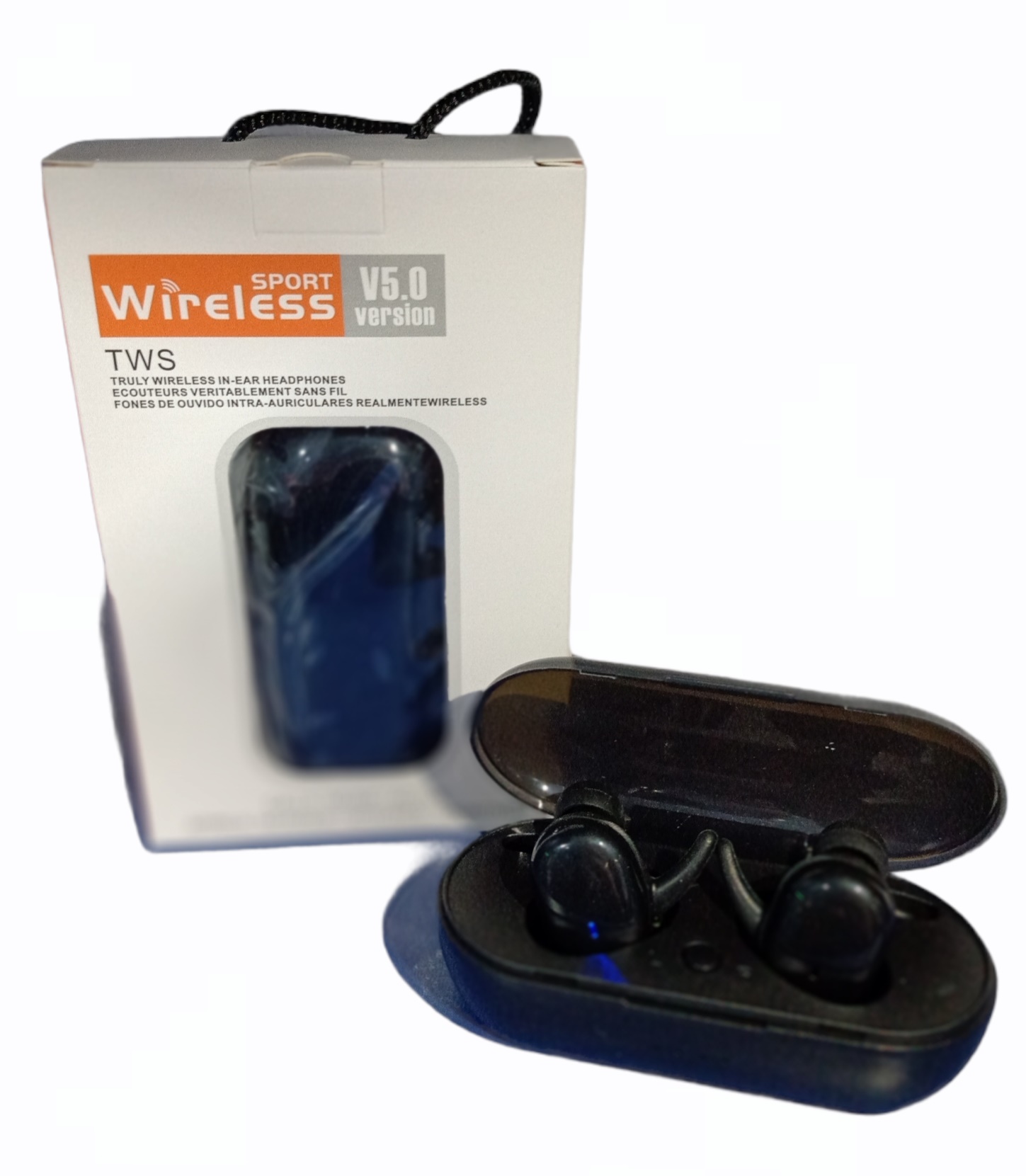 AURICULAR BLUETOOTH V5.0 EARPODS NEGROS